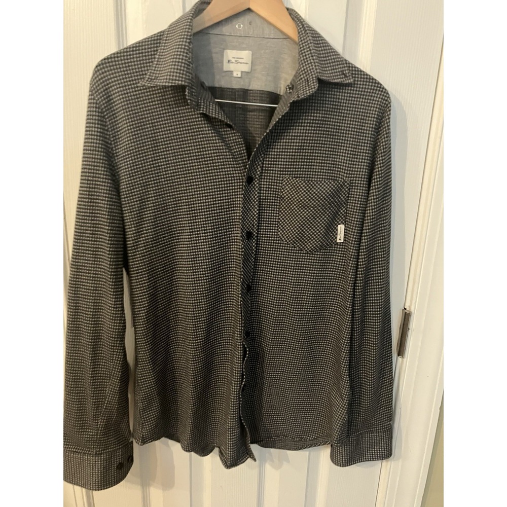 The original Ben Sherman Houndstooth Micro Check vintage long sleeve shirt M